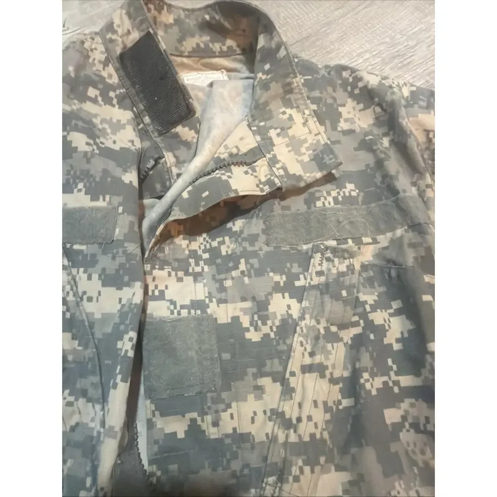 Shirt Coat U.S. Army Combat Military Top Digital Large Short Camo Full Zip M